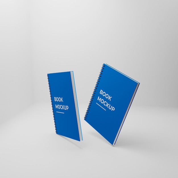 hard cover diary notebook mockup design