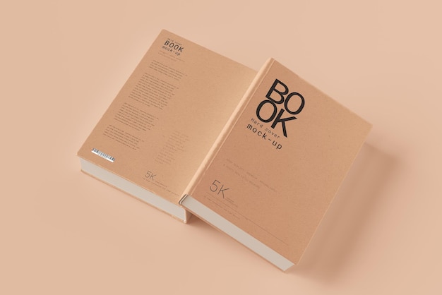 Hard Cover Large Book Mockup Scene
