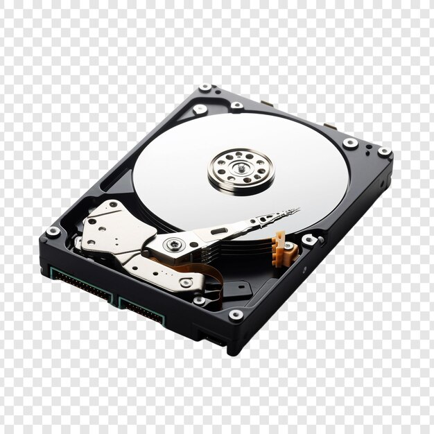 PSD hard drive isolated on transparent background