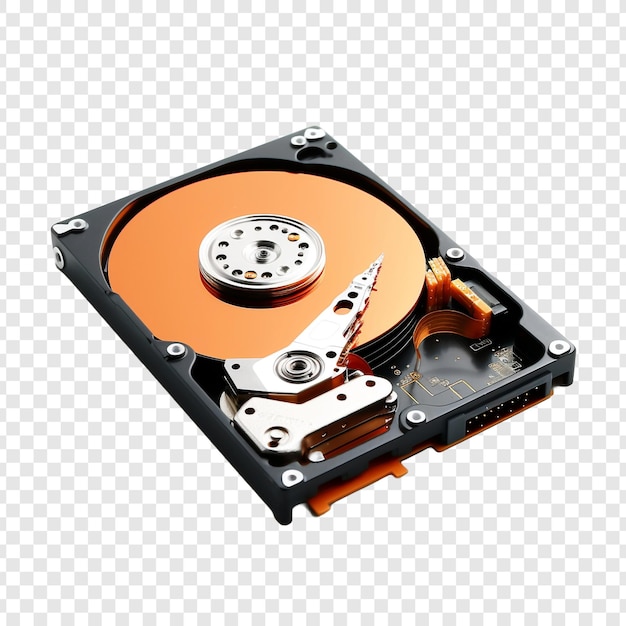 PSD hard drive isolated on transparent background