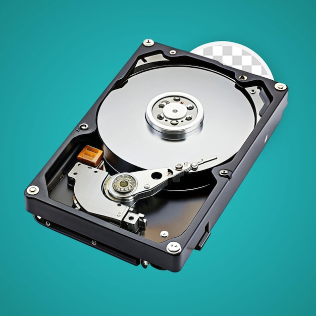 PSD hard drive isolated on transparent background