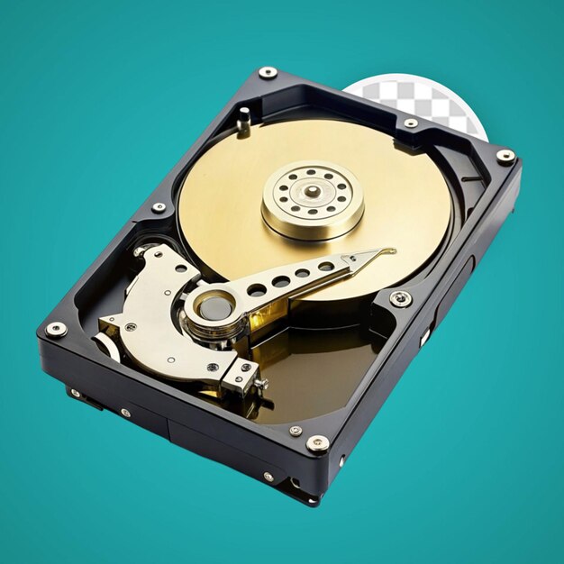 Hard drive isolated on transparent background