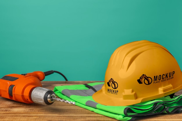 PSD hard hat mockup design