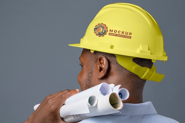 PSD hard hat mockup