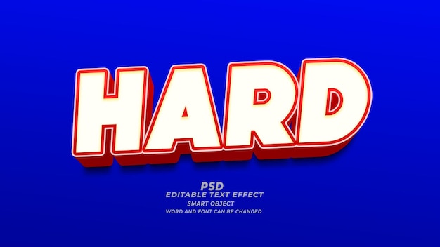 ハードPSD 3D編集可能なテキスト効果