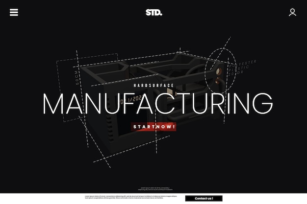 Hard surface manufacturing landing page