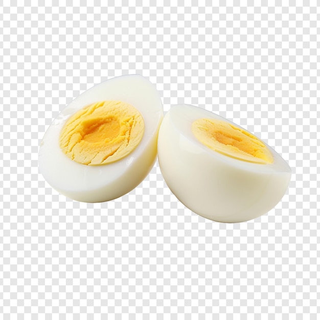 PSD hardboiled eggs isolated on transparent background