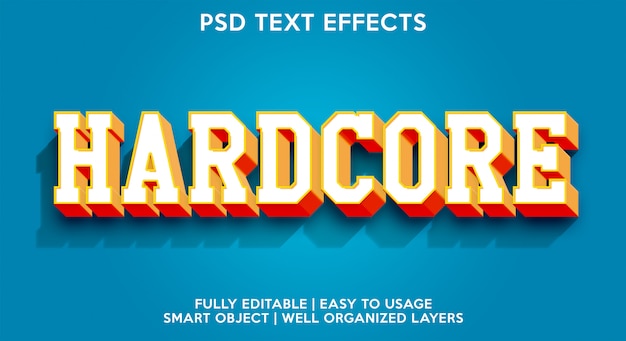 PSD hardcore teksteffect