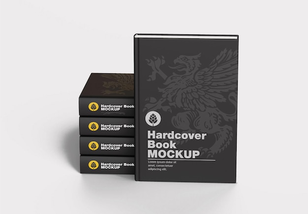 Hardcover boekomslag set mockup