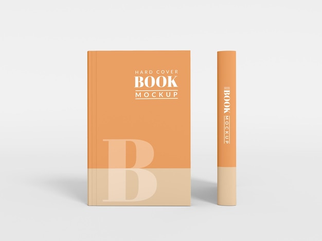 Hardcover book cover mockup