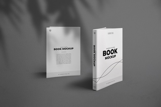 PSD hardcover book front and back side mockup