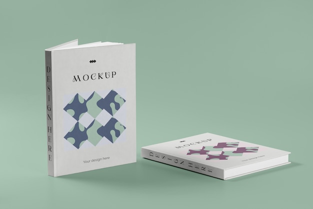 PSD design mock-up del libro con copertina rigida