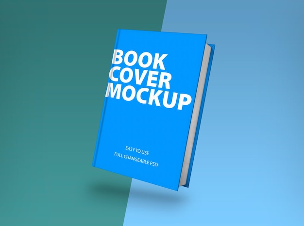 Hardcover book mockup in 3d rendering