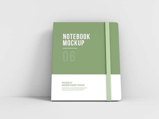 Hardcover notebook dairy mockup