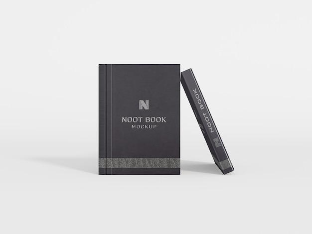 PSD hardcover notebook diary stationery mockup