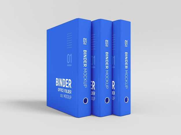 Hardcover office binder folder mockup