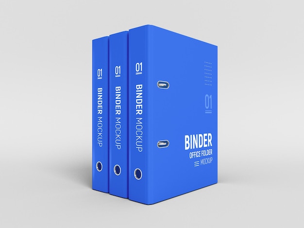 Hardcover office binder folder mockup