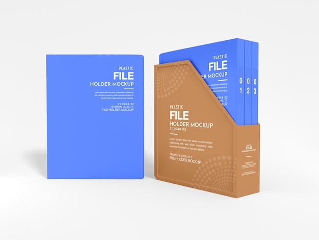 Hardcover office file holder mockup