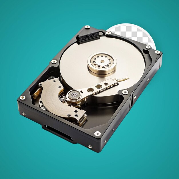 Harddisk geïsoleerd op doorzichtige achtergrond