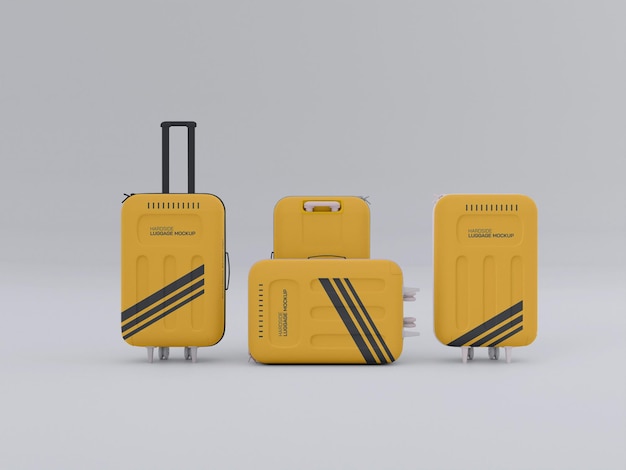 PSD hardside luggage mockup