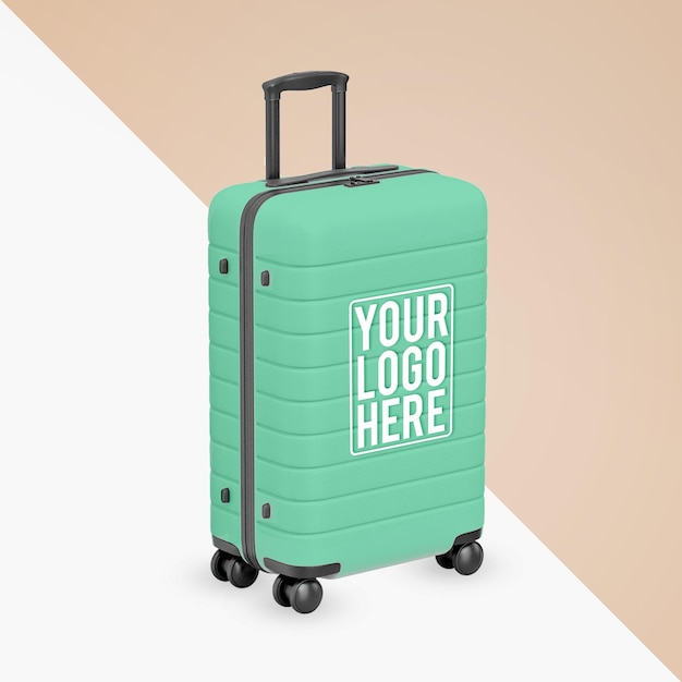 Hardside reisbagage koffer mockup Bagage mockup ontwerp