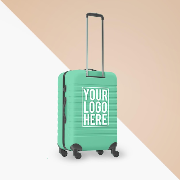 PSD hardside reisbagage koffer mockup bagage mockup ontwerp