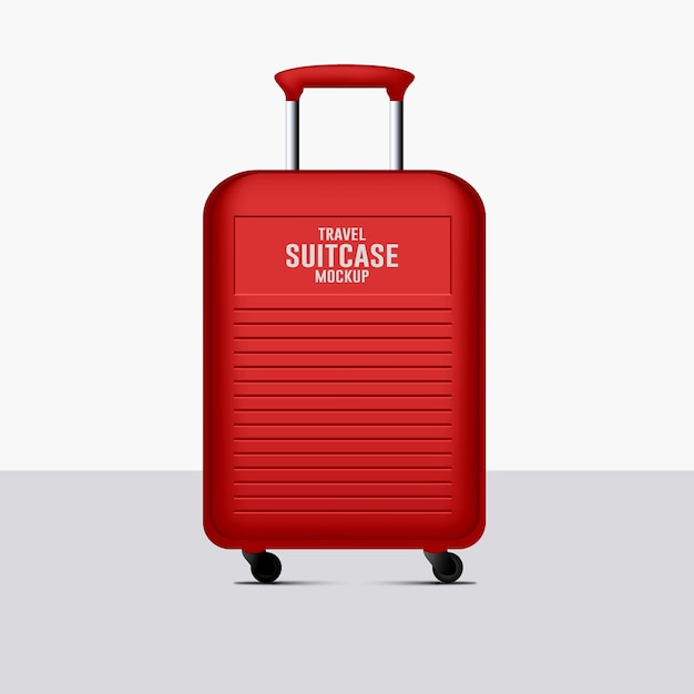 Hardside suitcase luggage mockup