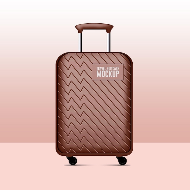 Hardside suitcase luggage mockup