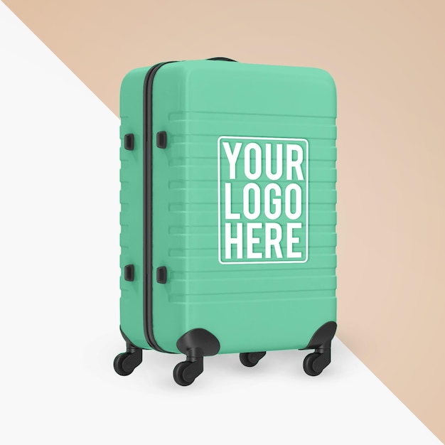 Hardside travel luggage suitcase mockup Luggage mockup design