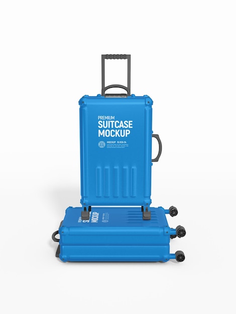 PSD hardside travel luggage suitcase mockup