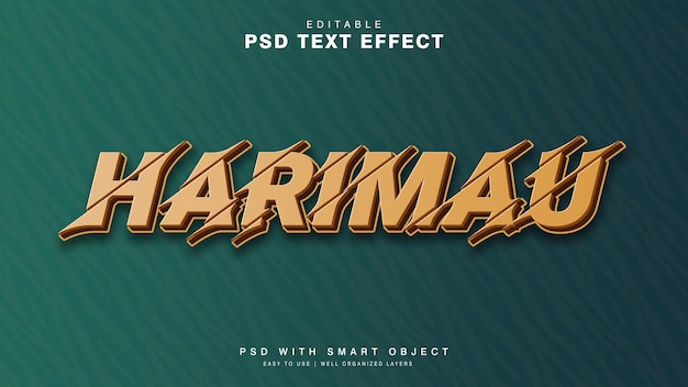 PSD harimau text effect