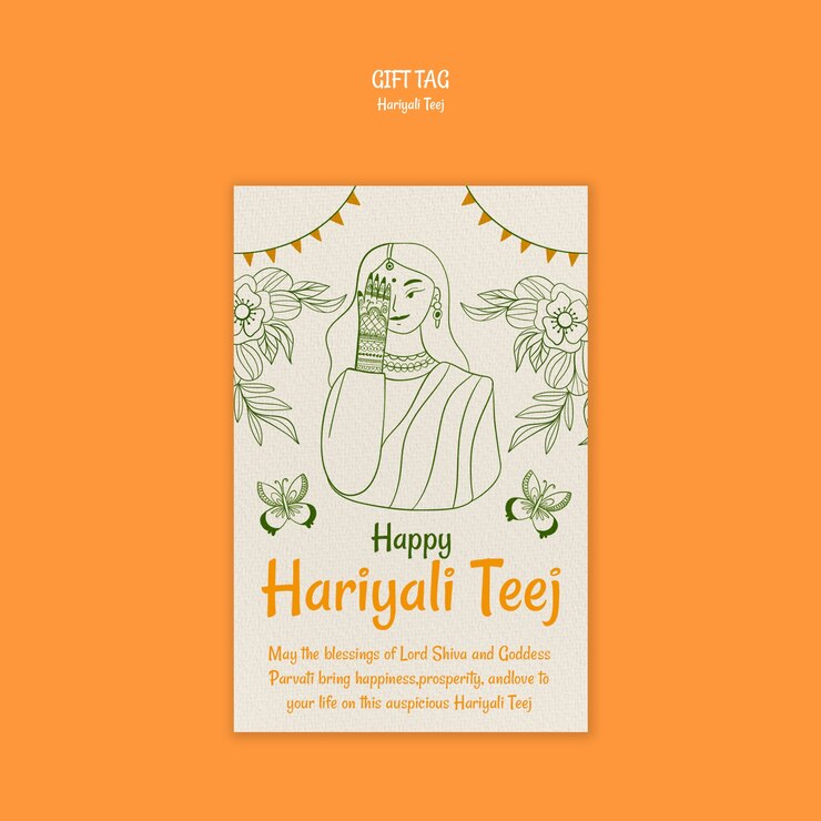 PSD hariyali teej celebration template