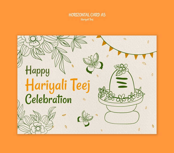 PSD hariyali teej celebration template