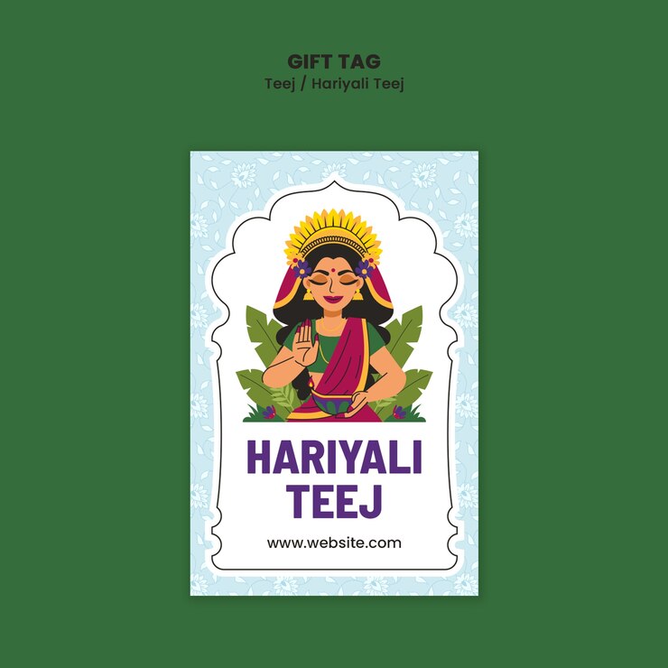 PSD hariyali teej celebration template