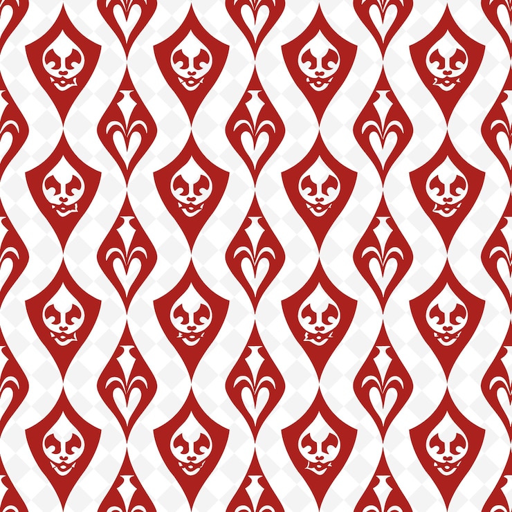 PSD harlequin diamond pattern with jester icon and repeating lay nature inspired abstract outline art