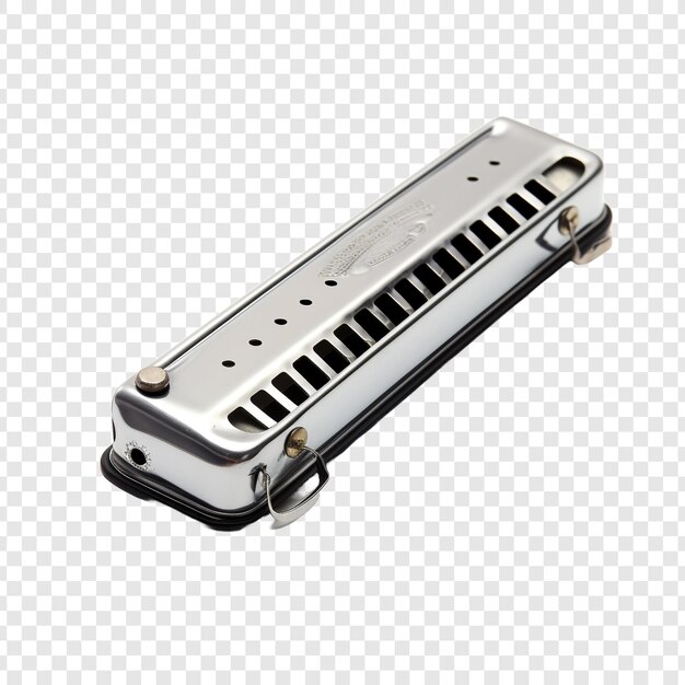 PSD harmonica isolated on transparent background