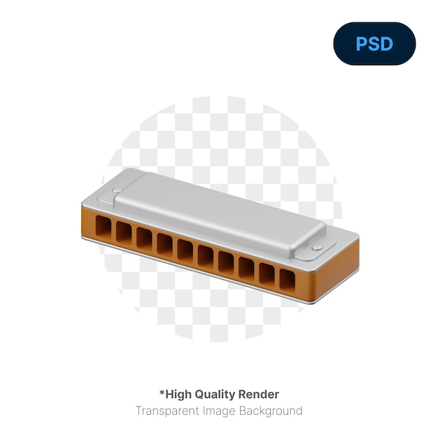 PSD harmonijka 3d ikona premium psd