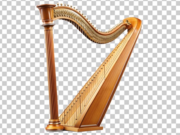 PSD harp isolated on transparent background