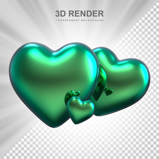 PSD hart 3d-weergave