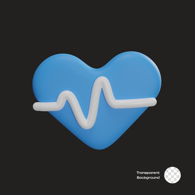 PSD hartslag medisch 3d icon