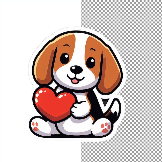 PSD hartverwarmende hound sticker