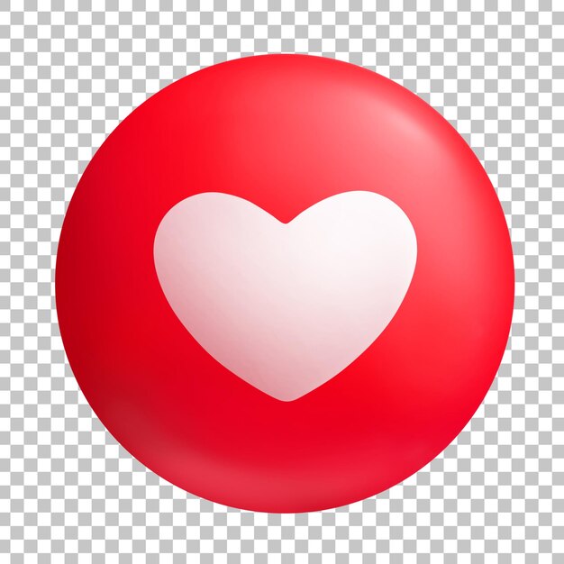 PSD hartvorm emoticon geïsoleerd op een witte achtergrond