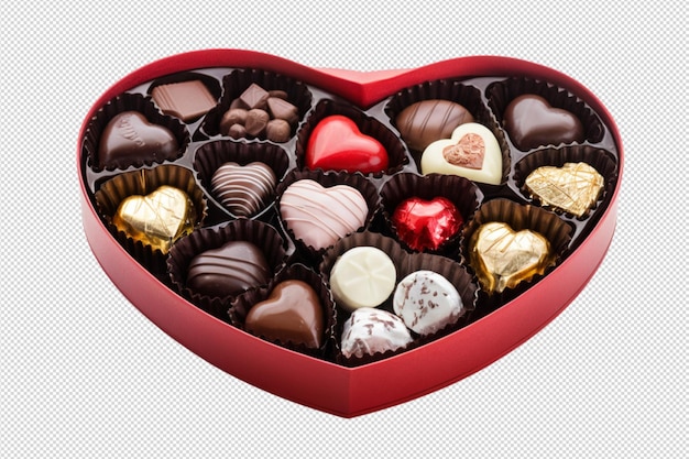 Hartvormige chocoladendoos voor jou.