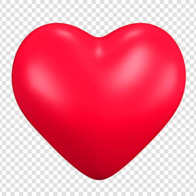 Hartvormige png 3D sticker liefde rood Valentijnsdag grafisch