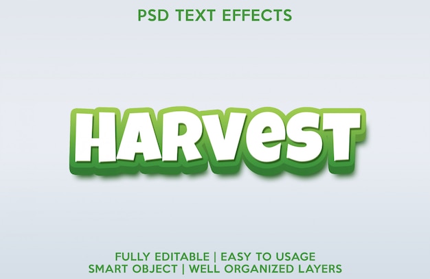 Harvest text effect