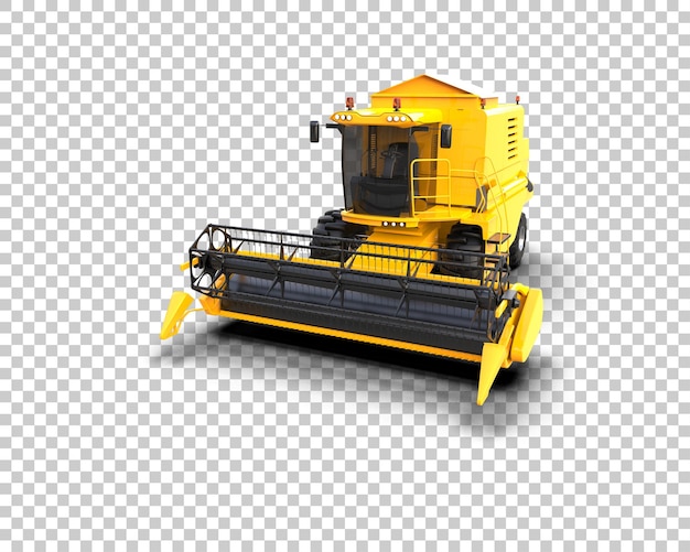 Harvester isolato sullo sfondo illustrazione di rendering 3d