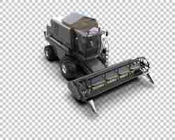 PSD harvester isolated on background 3d rendering illustration