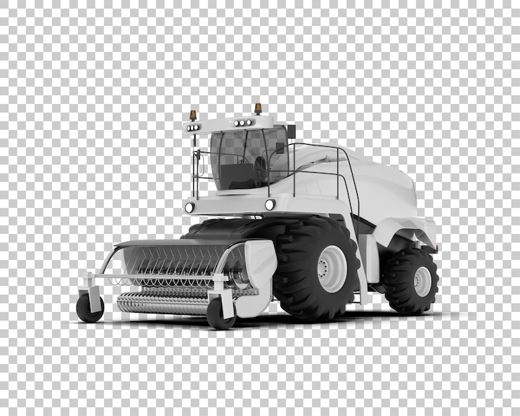 PSD harvester isolated on background 3d rendering illustration