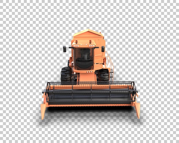 Harvester isolato sullo sfondo illustrazione di rendering 3d
