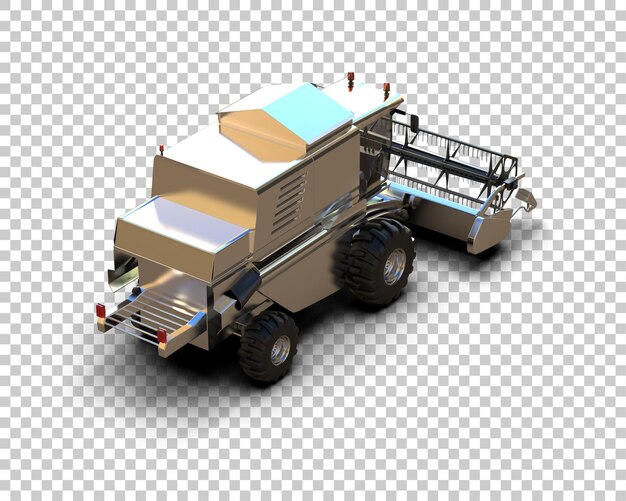 PSD harvester isolated on background 3d rendering illustration